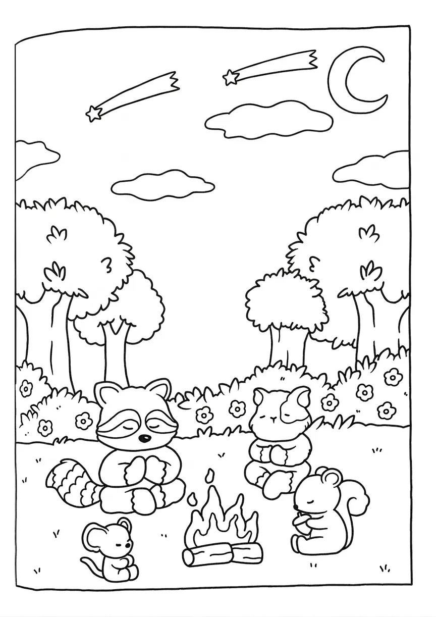 coloriage Cozy Spaces educatif pour enfant