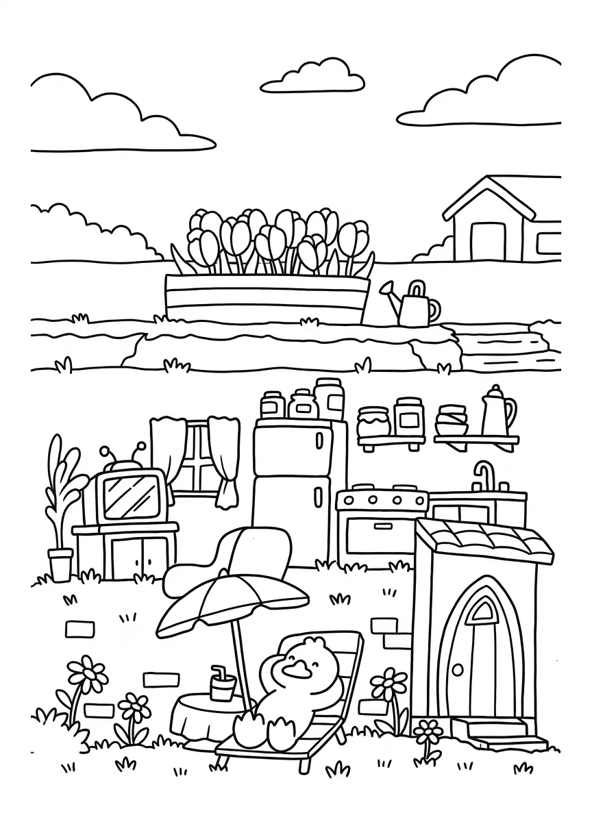 coloriage Cozy Spaces et apprentissage 3