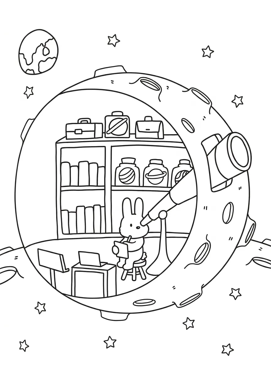 coloriage Cozy Spaces et decoupage a imprimer gratuit 1