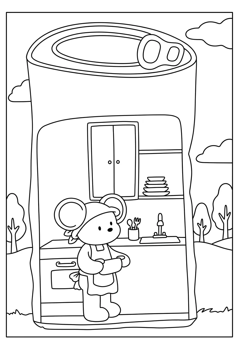 coloriage Cozy Spaces pour enfant a imprimer gratuit 1