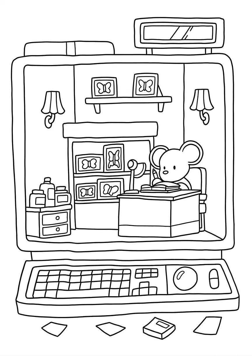 télécharger coloriage Cozy Spaces gratuit 1