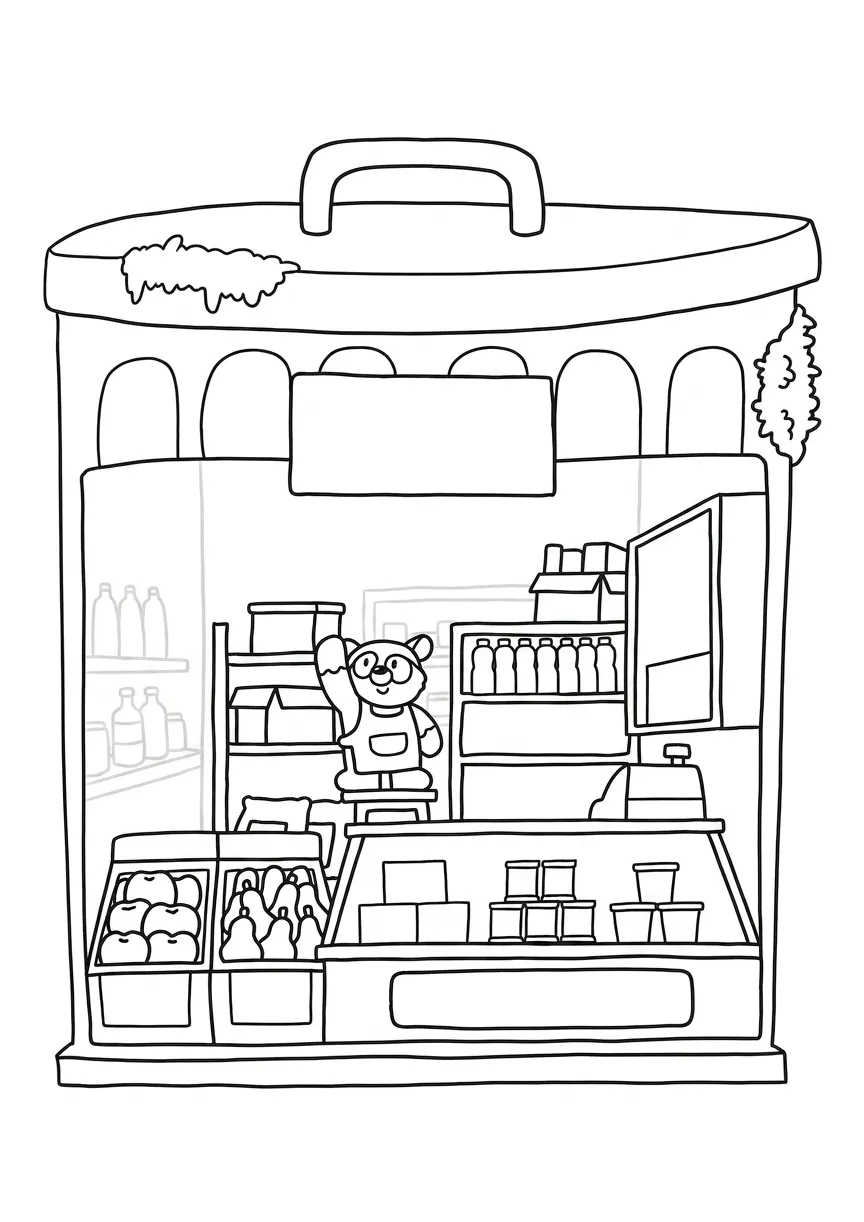 coloriage Cozy Spaces a dessiner en ligne