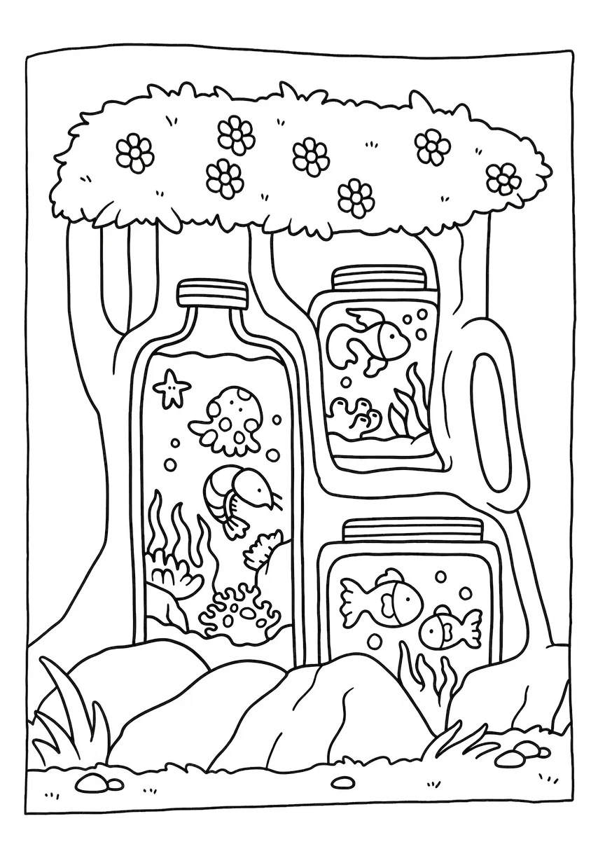 coloriage Cozy Spaces a imprimer 1