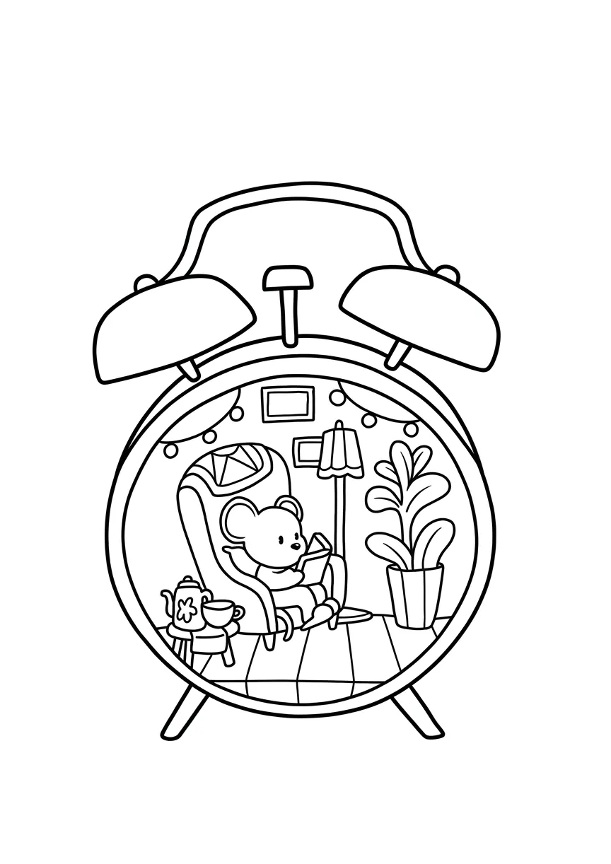 coloriage Cozy Spaces a imprimer