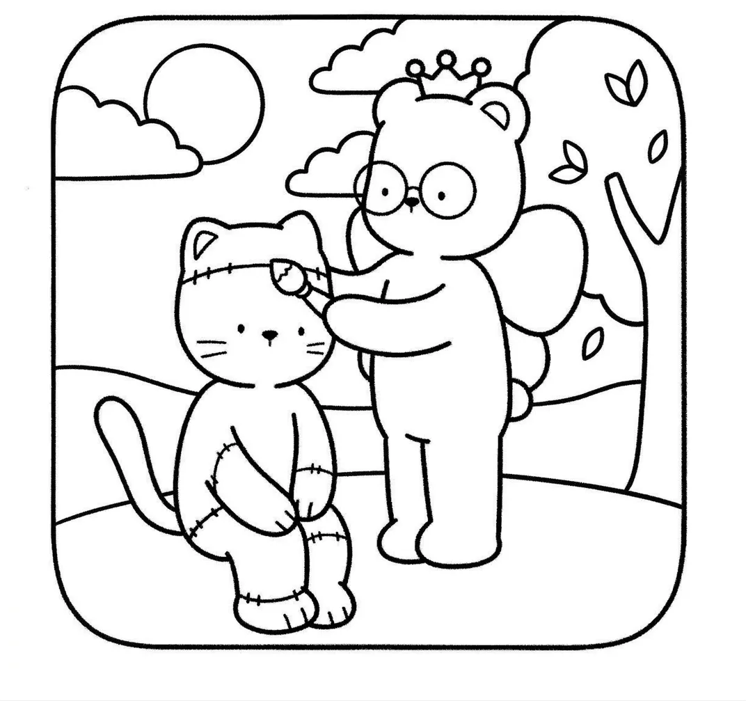 coloriage Creepy Friends à imprimer pdf