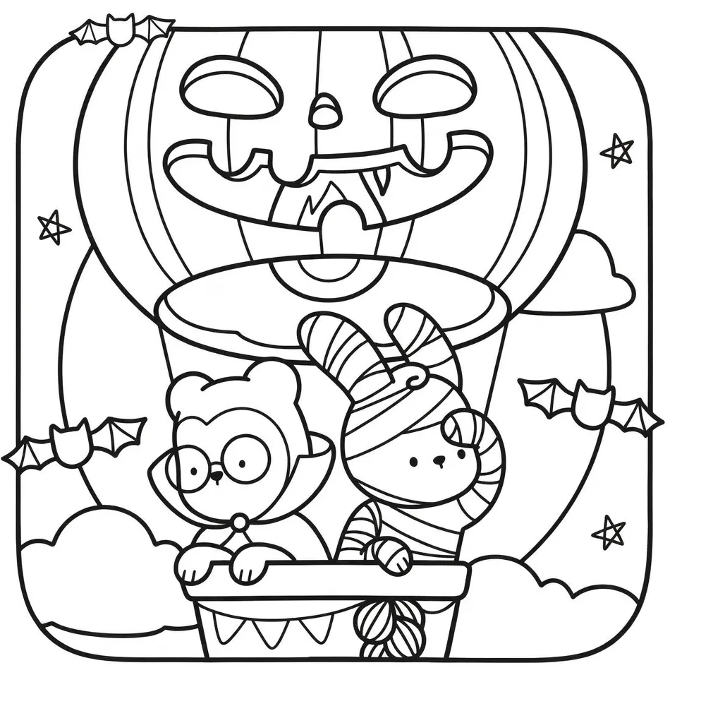 coloriage Creepy Friends a imprimer