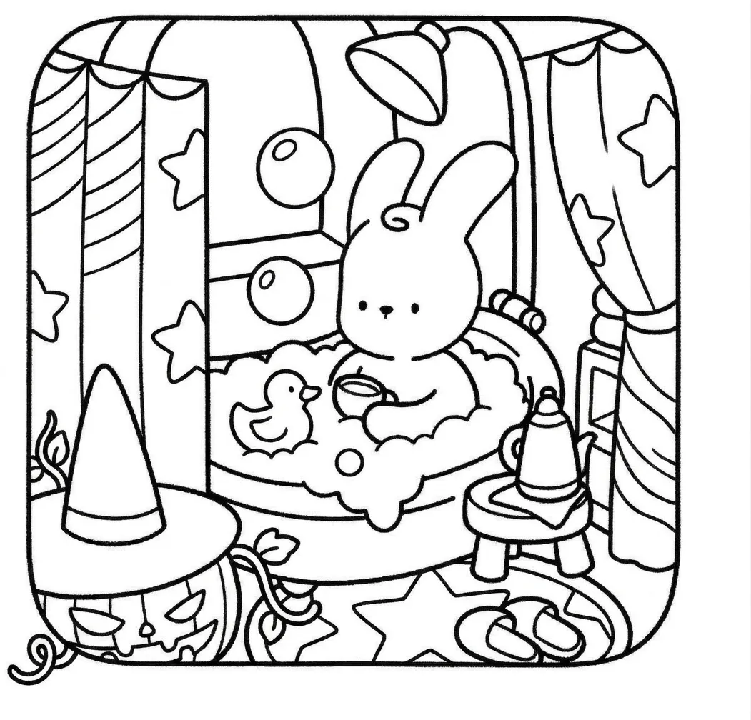 coloriage Creepy Friends a colorier en ligne