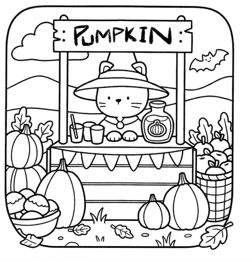 coloriage Creepy Friends pour enfant de 4 ans
