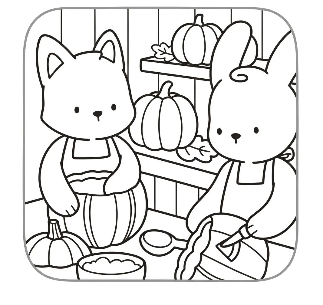 coloriage Creepy Friends à imprimer pour enfant de 8 ans