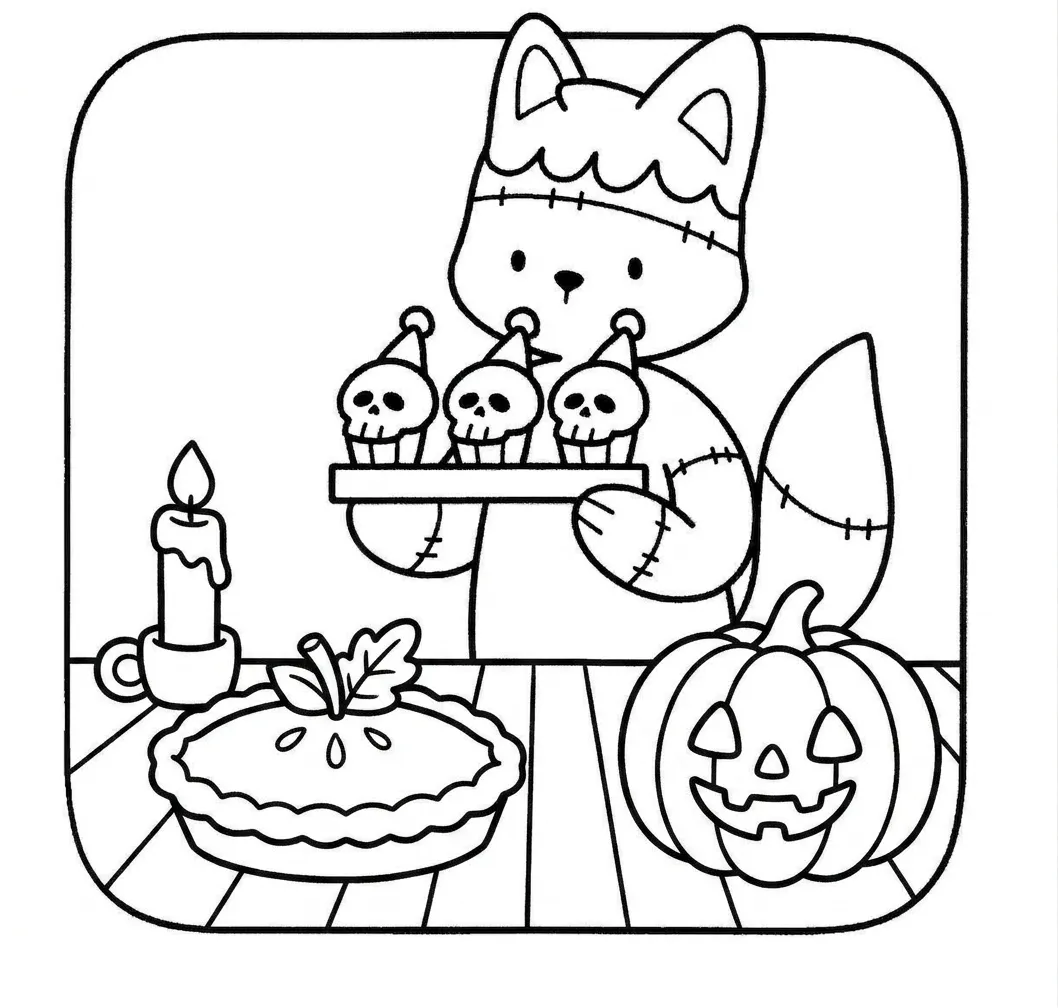 coloriage Creepy Friends à imprimer gratuitement pdf
