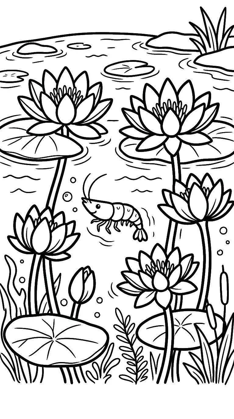 coloriage Crevette pour bebe a imprimer