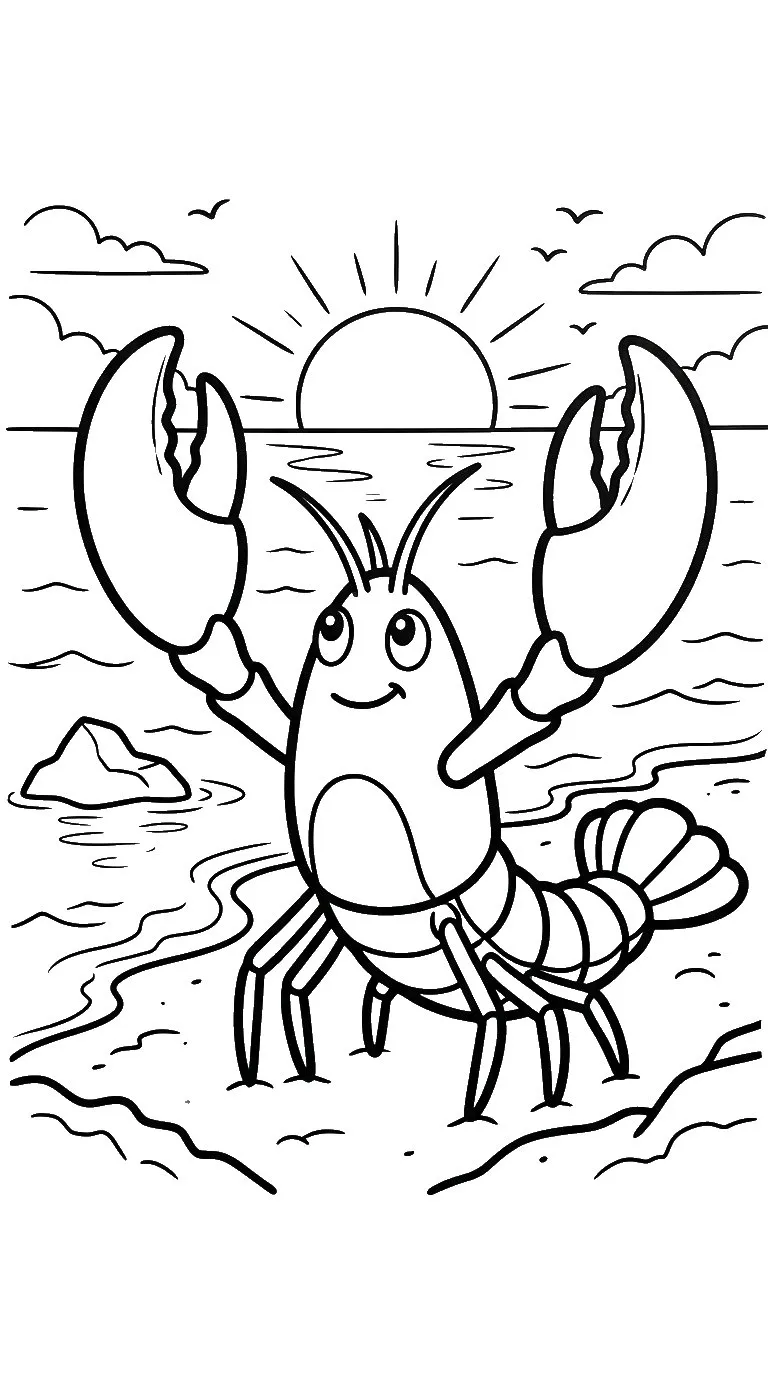 coloriage Crevette a imprimer