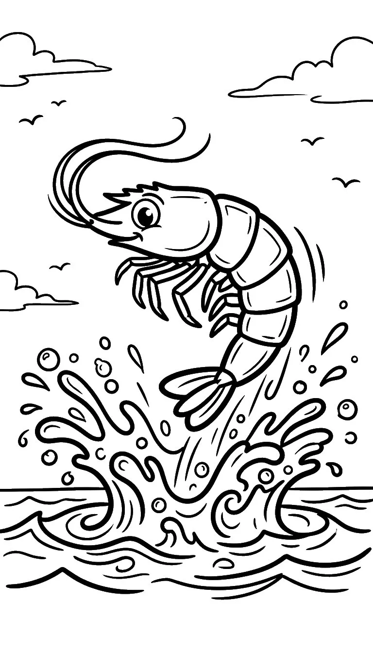 télécharger coloriage Crevette gratuit