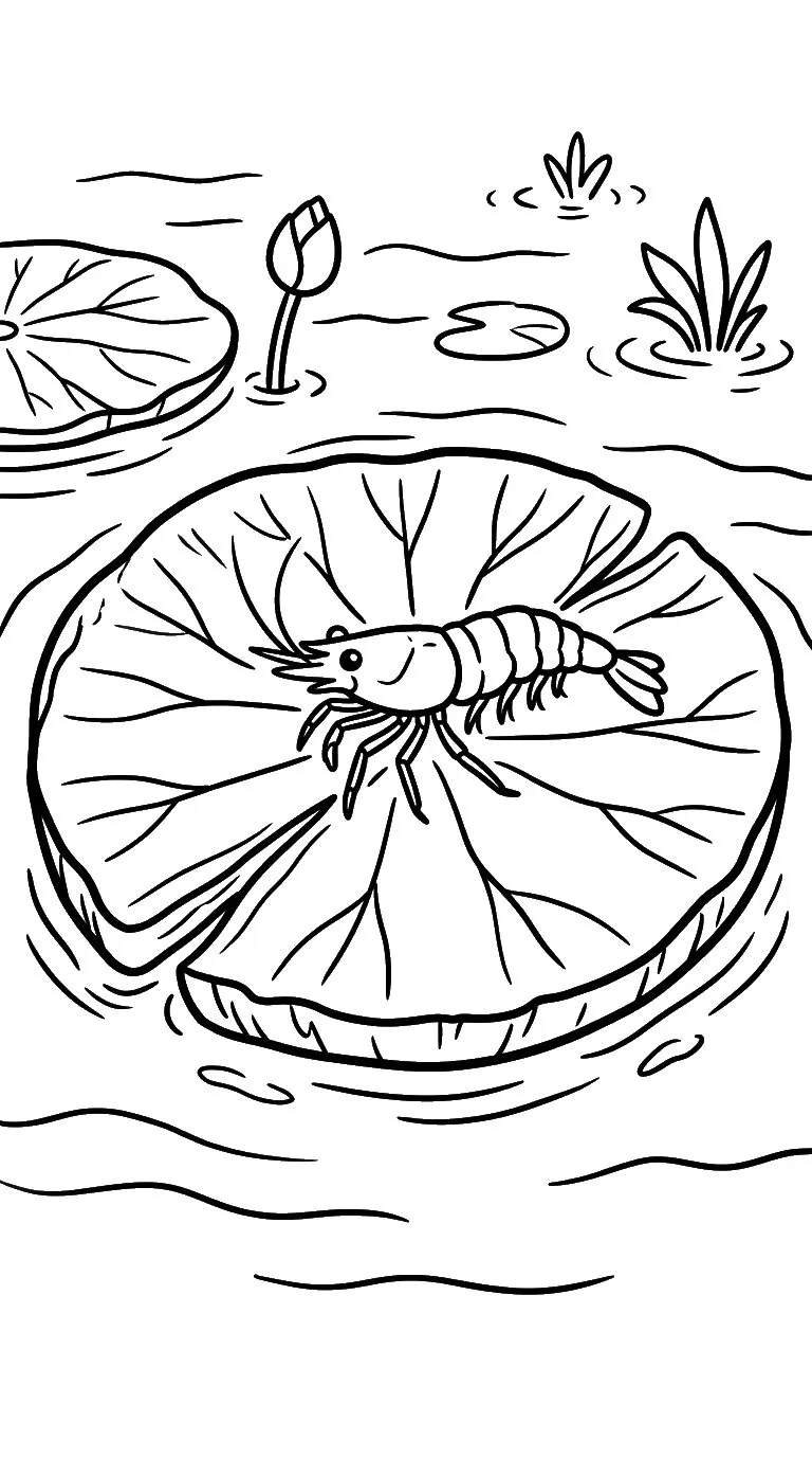 coloriage Crevette pour bebe a imprimer 1