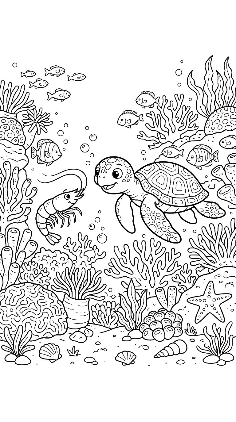 coloriage Crevette pour bebe a imprimer 2