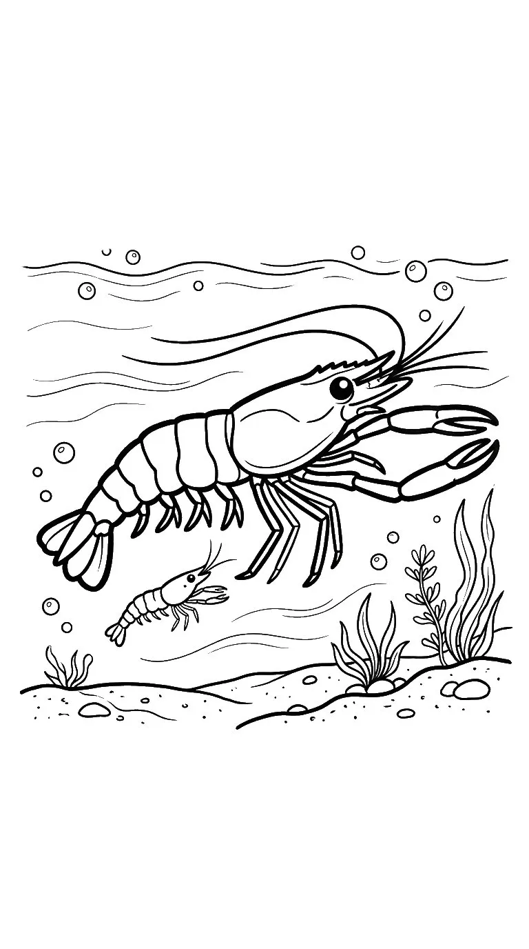 coloriage Crevette pour enfant