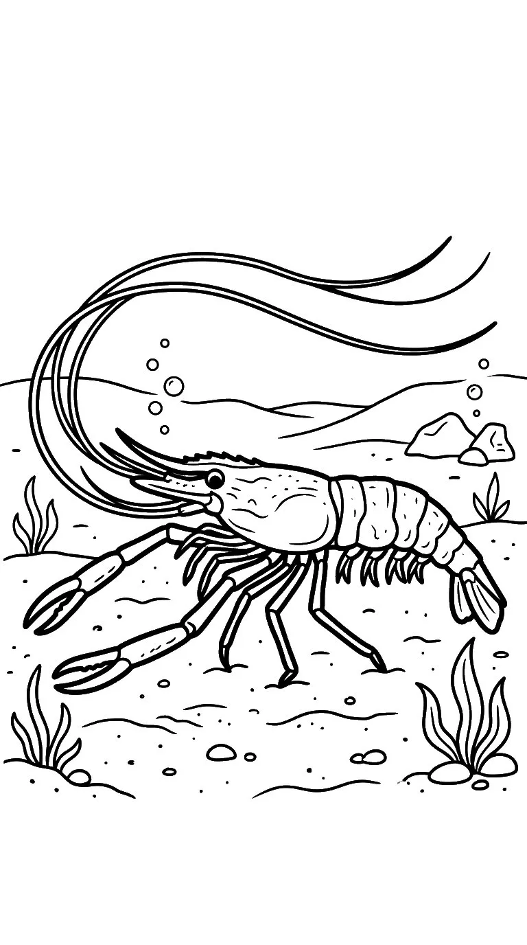 coloriage Crevette pour enfant de 2 ans