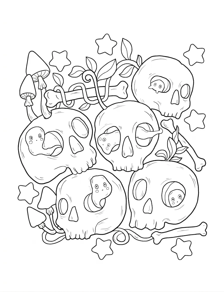 coloriage Cute Witch Stuff en ligne