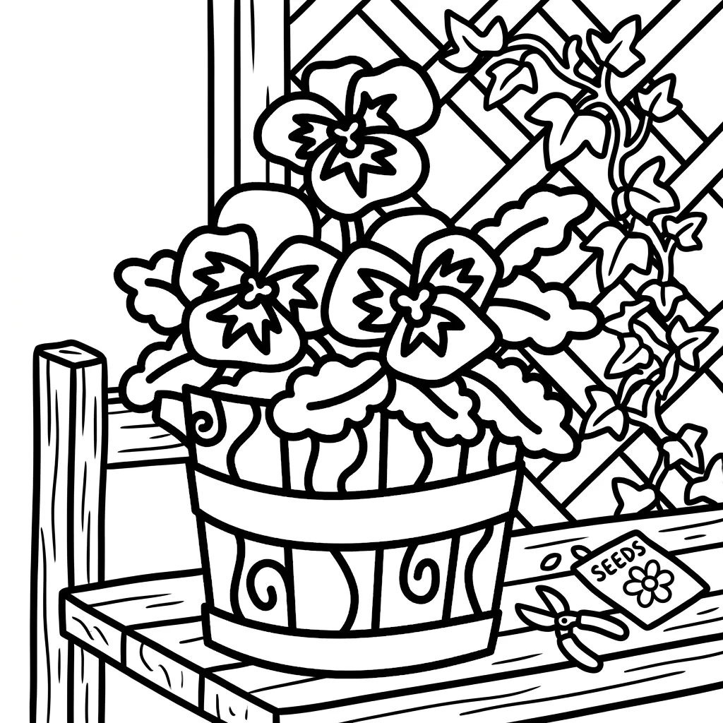 coloriage Flowers et Plants à imprimer pdf gratuit