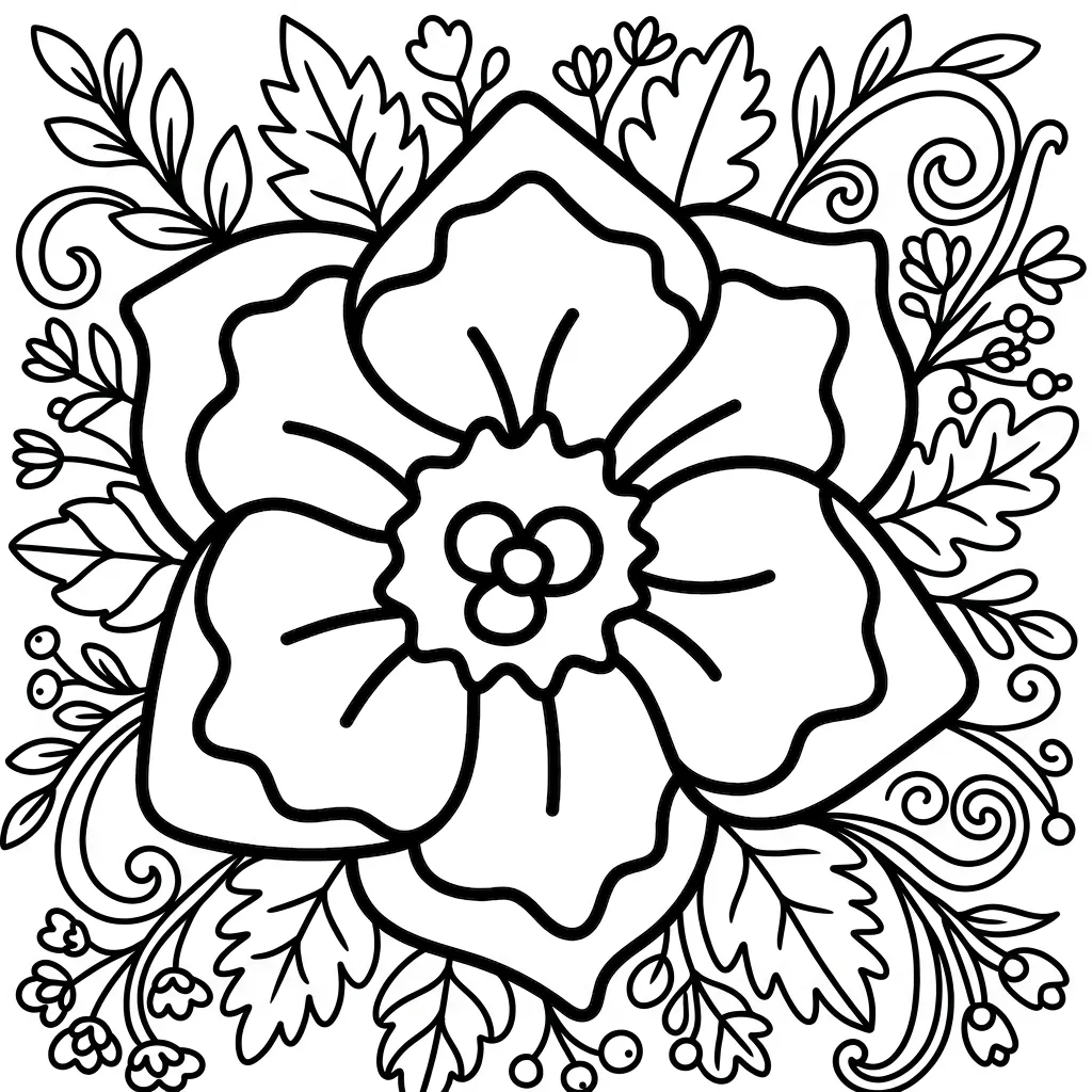 coloriage Flowers et Plants pour enfant de à imprimer 1