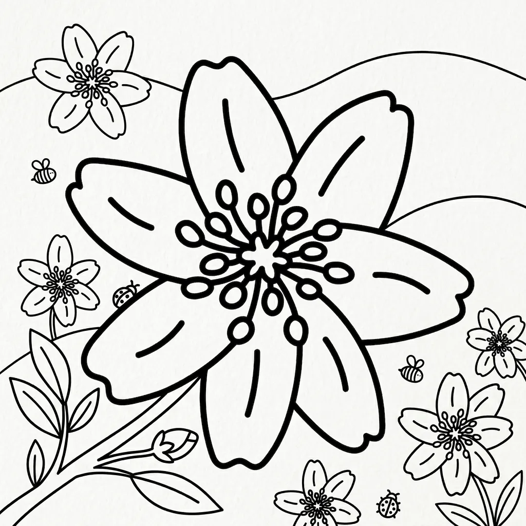 coloriage Flowers et Plants educatif pour enfant 1