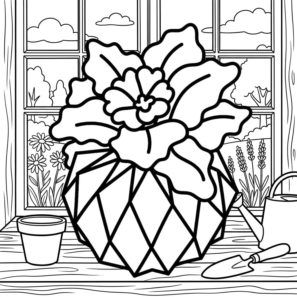 coloriage Flowers et Plants educatif pour enfant