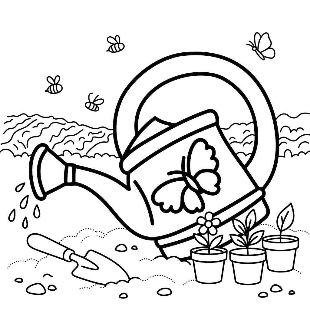 coloriage Flowers et Plants et apprentissage