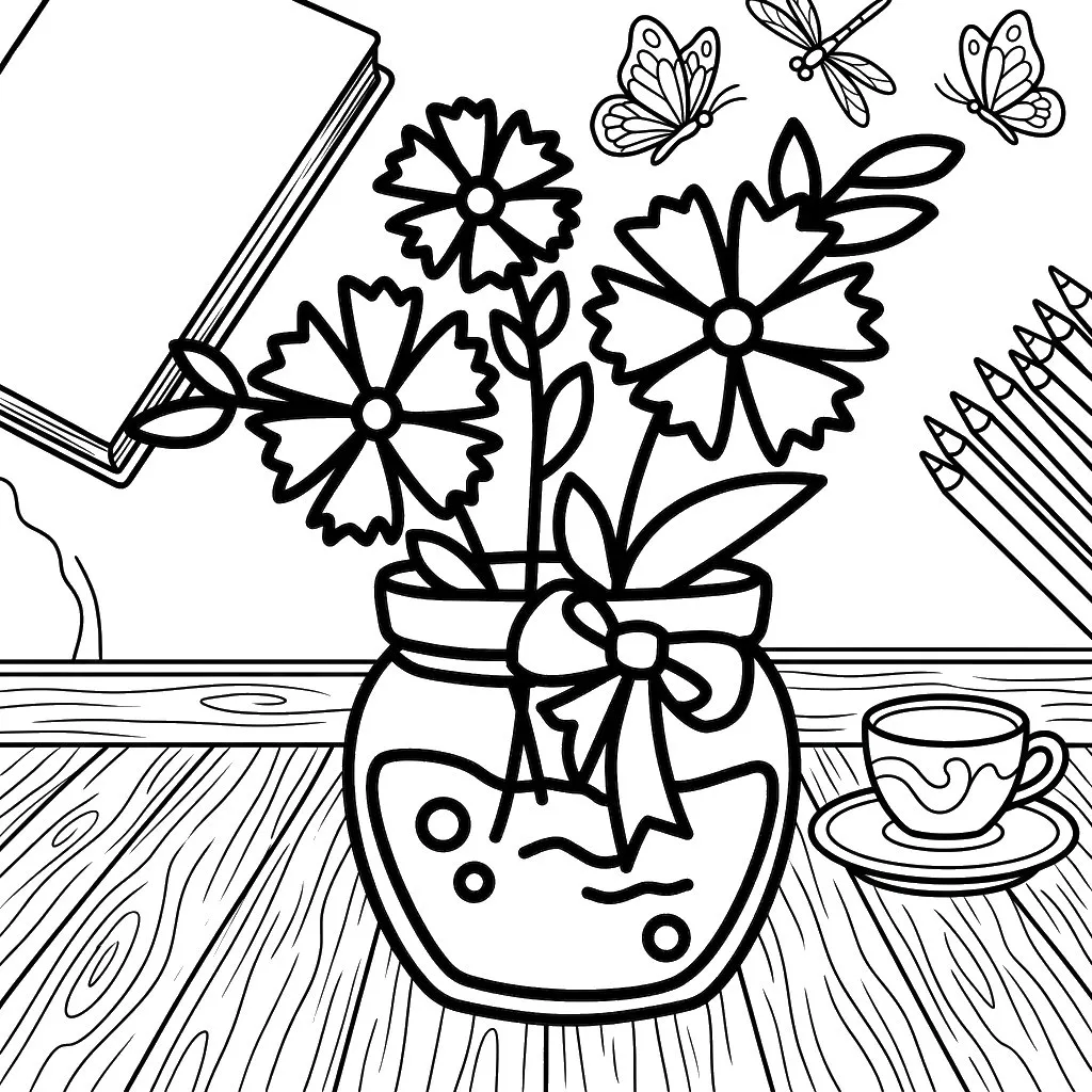 coloriage Flowers et Plants pour enfant 1