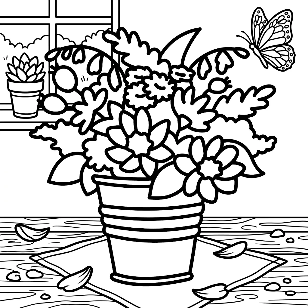 coloriage Flowers et Plants pour enfant de à imprimer