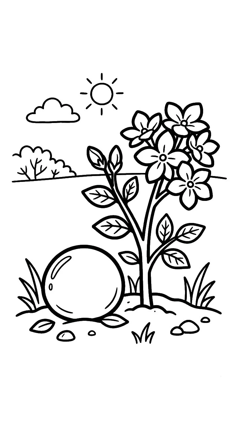 coloriage Jasmin pour enfant de 3 ans 1