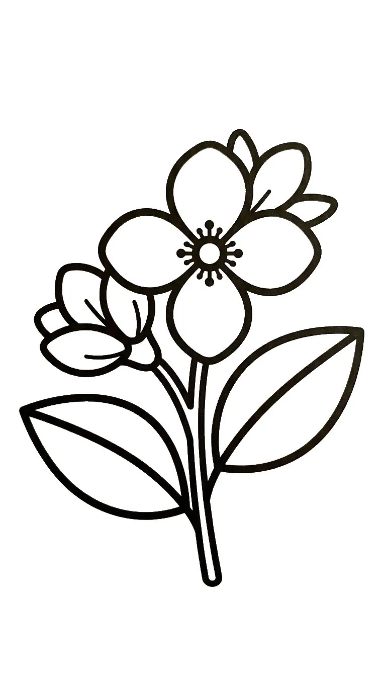 coloriage Jasmin à imprimer pour enfant de 4 ans