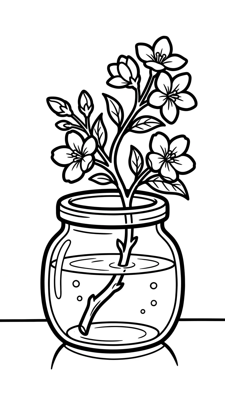coloriage Jasmin educatif pour enfant