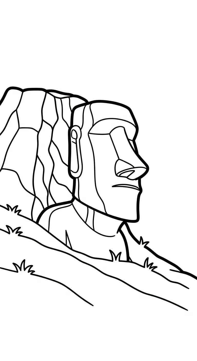 coloriage Moaï et apprentissage