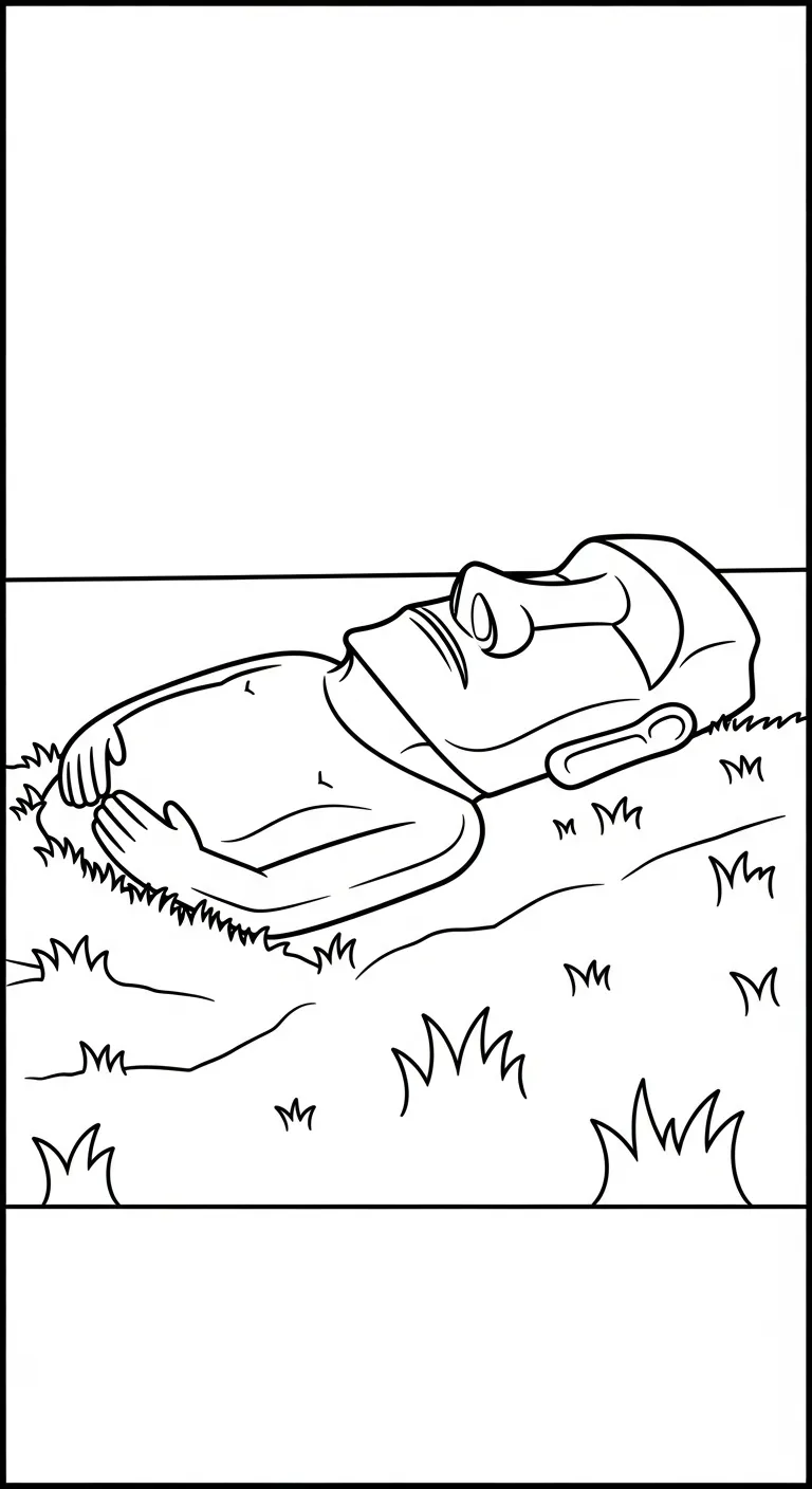 coloriage Moaï pour enfant