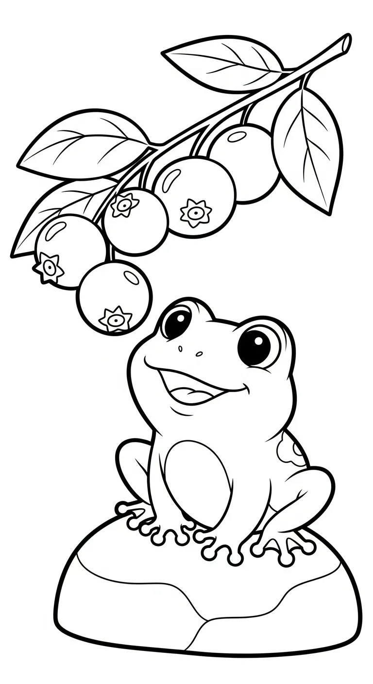 coloriage Myrtille à imprimer pour enfant de 4 ans