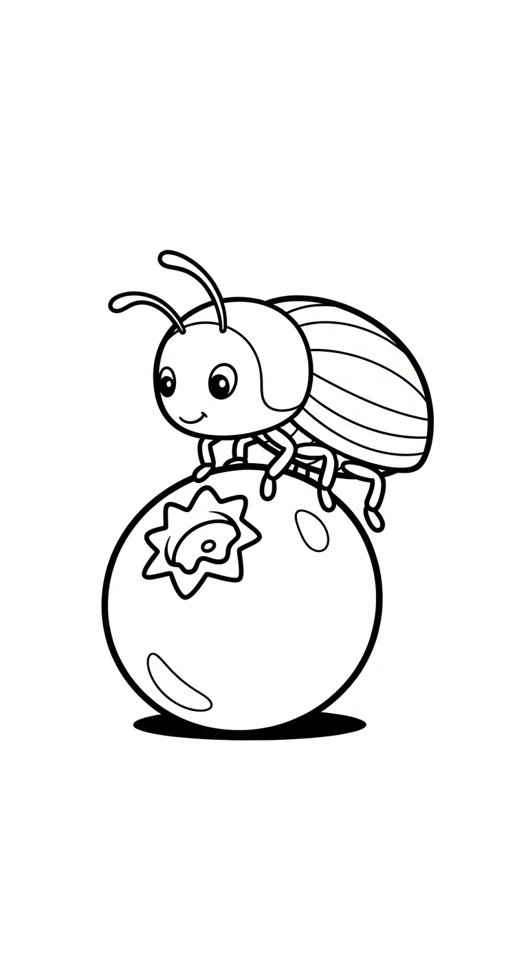 coloriage Myrtille à imprimer pour enfant de 3 ans
