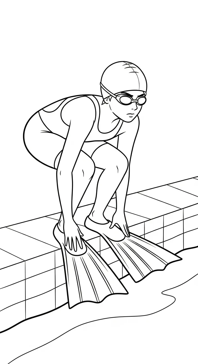 coloriage Nager a dessiner et imprimer