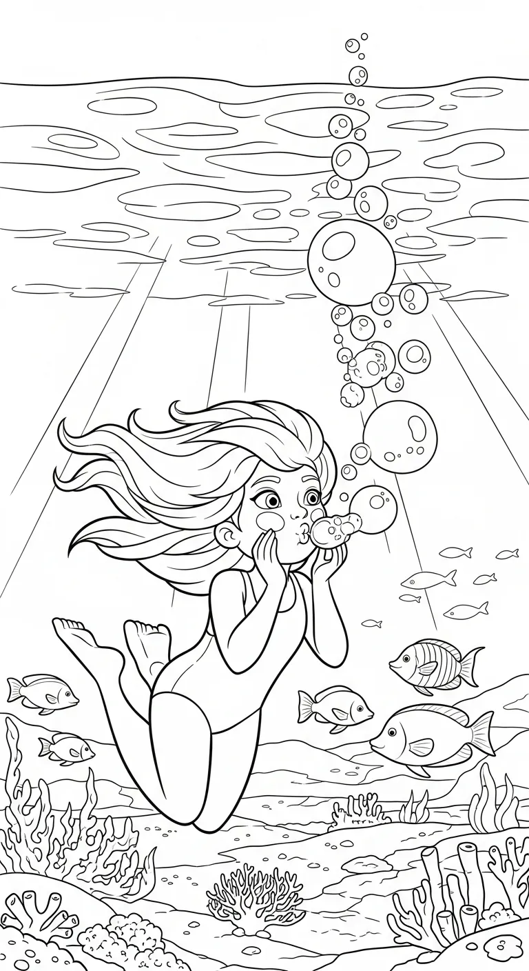 coloriage Nager gratuit a imprimer