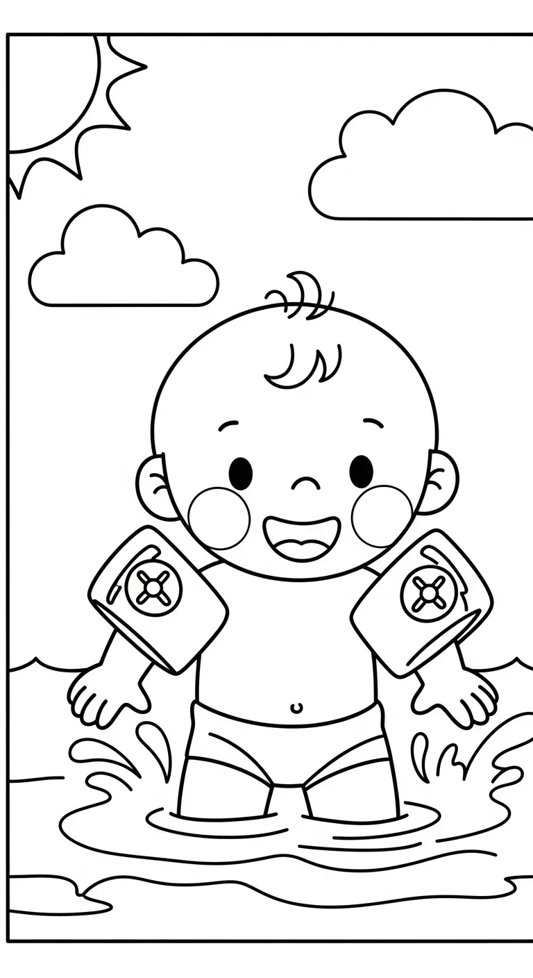 coloriage Nager à imprimer pour enfant de 9 ans 1