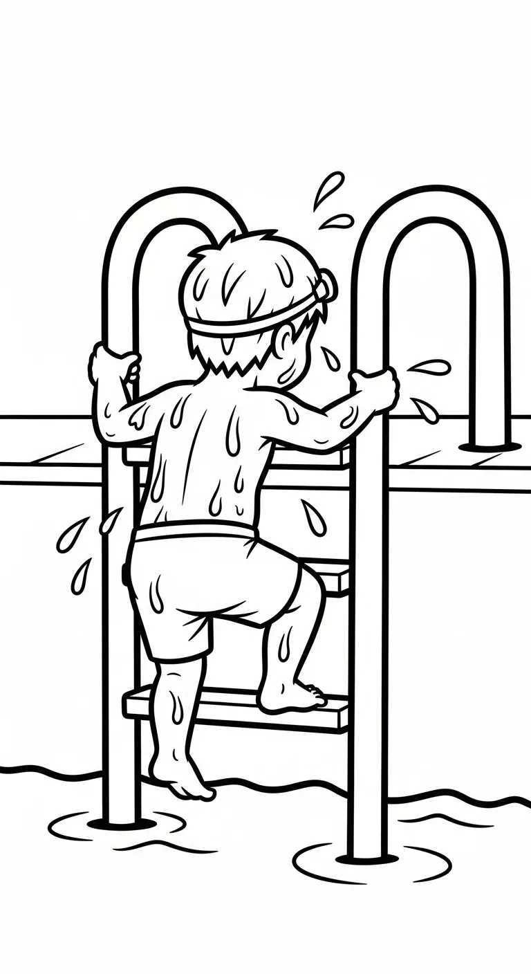 coloriage Nager a colorier en ligne gratuitement 1
