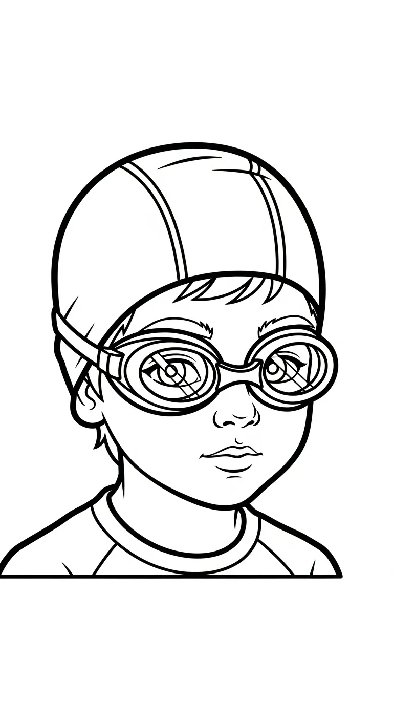 coloriage Nager educatif pour enfant 1