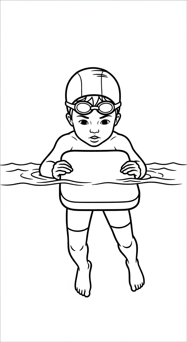 coloriage Nager et dessin a imprimer