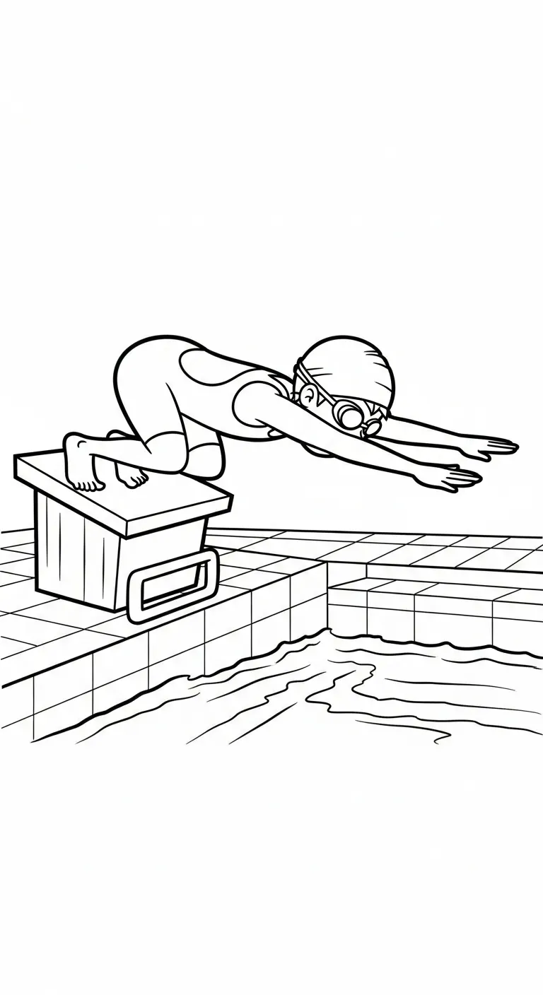coloriage Nager en ligne