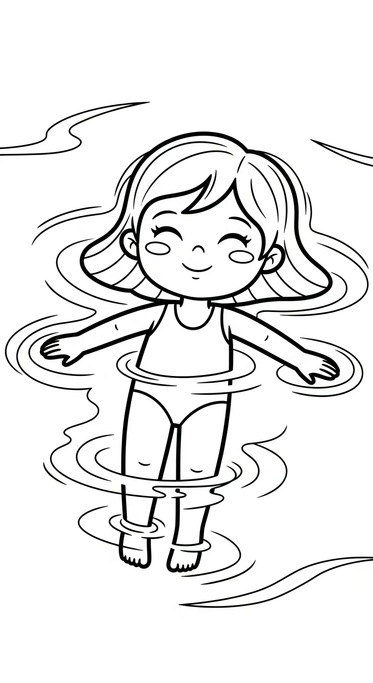 coloriage Nager a telecharger 1