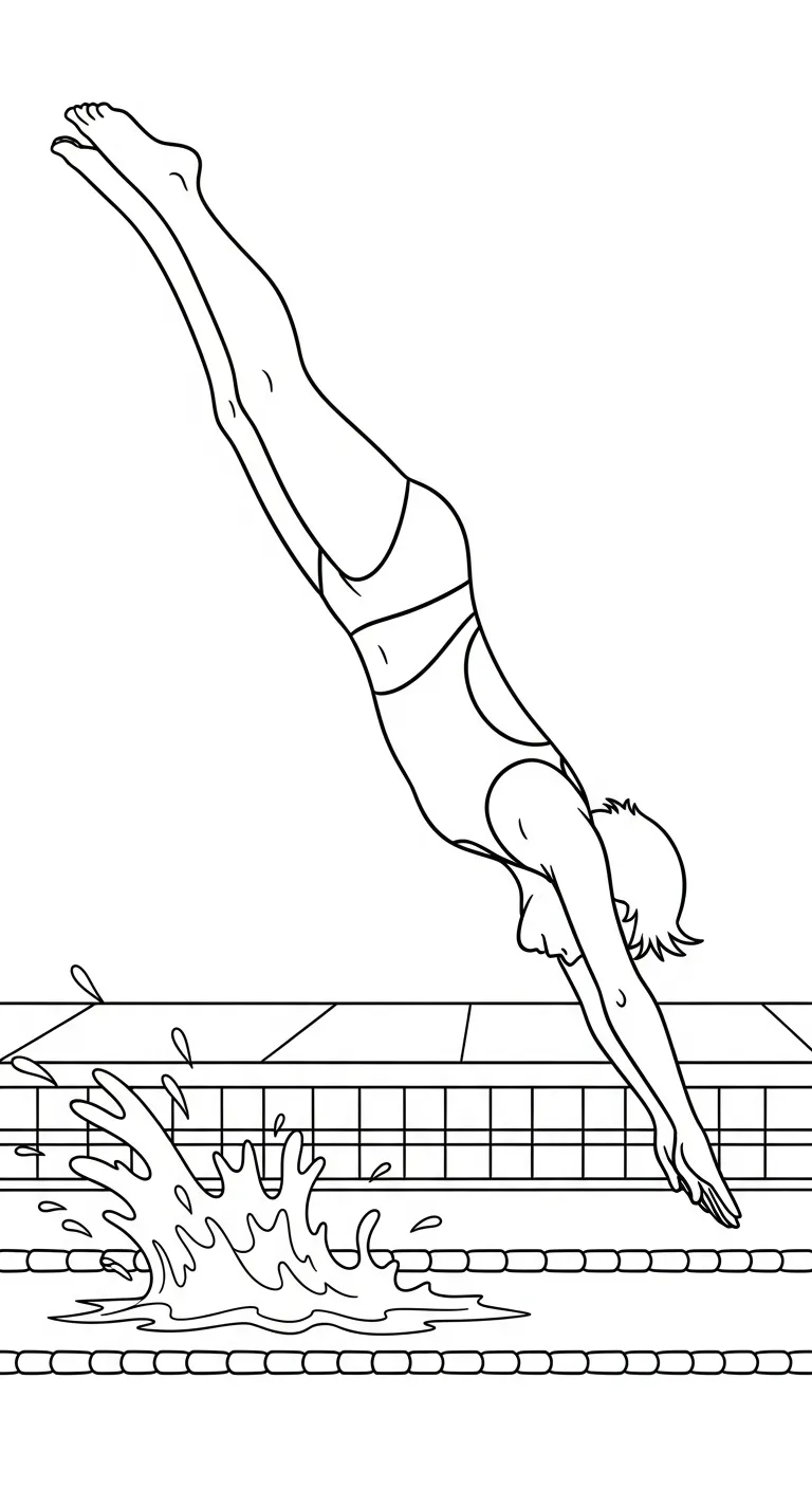 coloriage Nager a colorier en ligne gratuitement