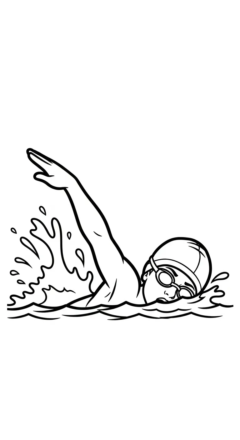 coloriage Nager a imprimer