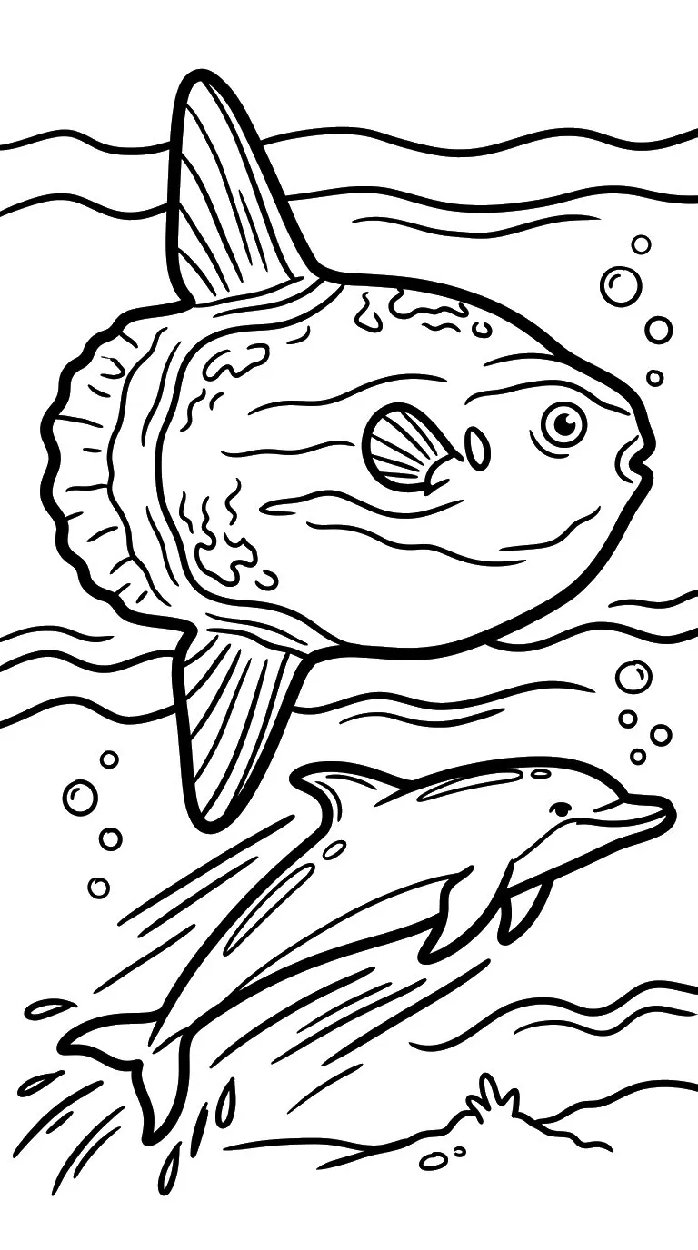 coloriage Poisson Lune à imprimer pdf gratuit