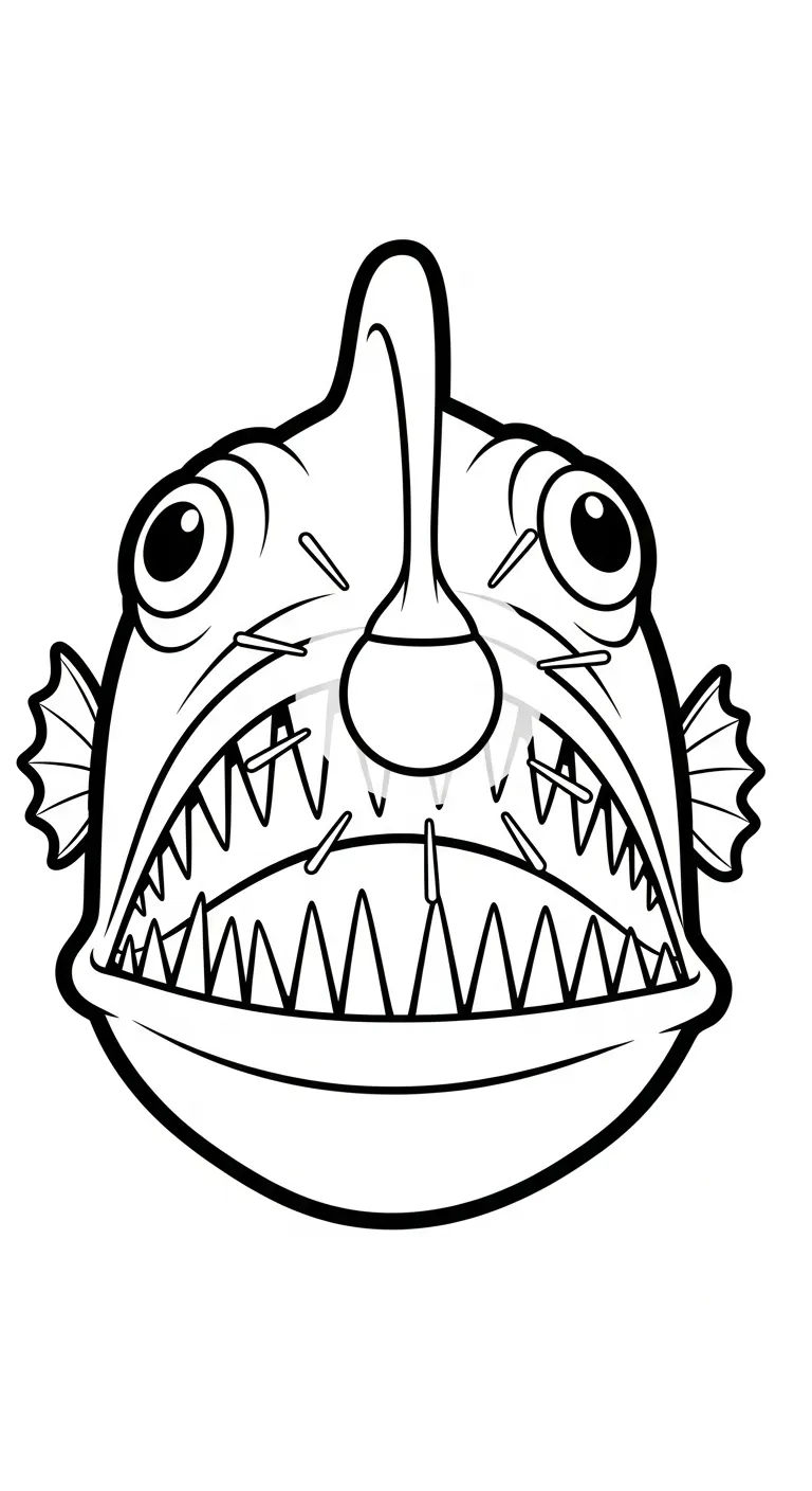 coloriage Poisson lanterne gratuit pour enfants