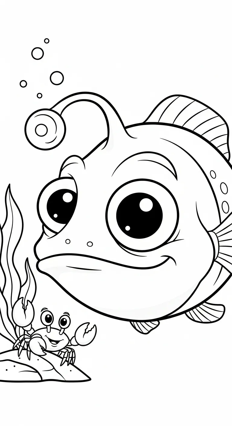 coloriage Poisson lanterne a colorier en ligne gratuitement