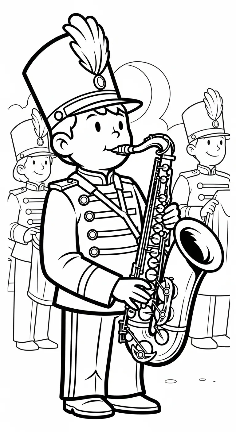 coloriage Saxophone a dessiner en ligne